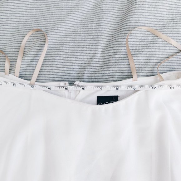 Long Elegant Maxi Skirt - White with sheer and solid layers - Never Worn - Picture 7 of 7